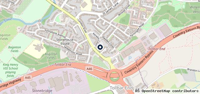 Map showing the location of Coventry Mazda, Subaru & Isuzu (Green 4 Motor Company)