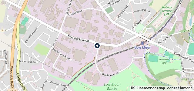 Map showing the location of Cross Garage