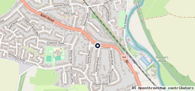 Map showing the location of Crown Garage Saltford