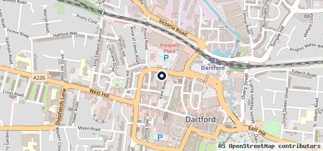 Map showing the location of Kwik Fit