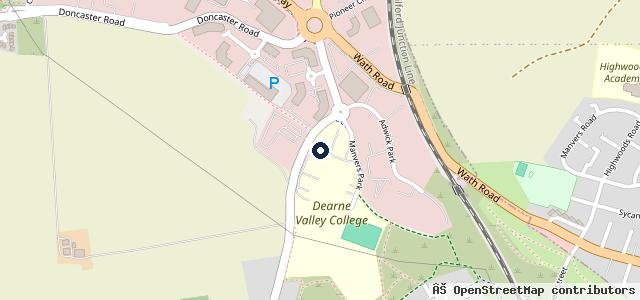 Map showing the location of Dearne Valley College Motor Vehicle mechanic centre