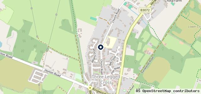 Map showing the location of Dorset Sports Cars