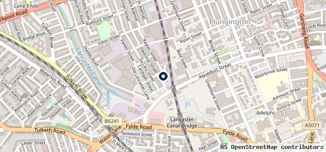 Map showing the location of E Howarth Garage