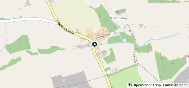 Map showing the location of East Bilney Garage