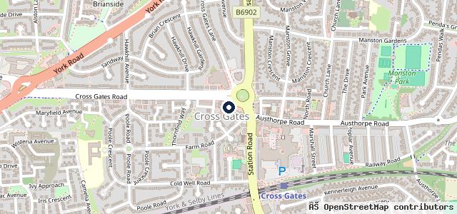 Map showing the location of East Leeds Car Sales