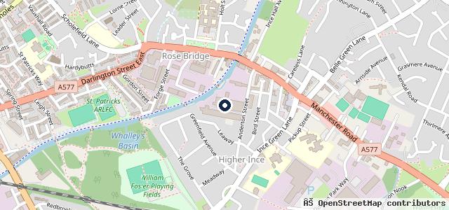 Map showing the location of Wigan Tuning Centre