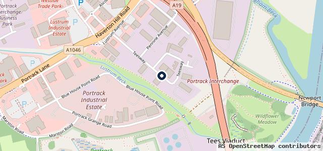 Map showing the location of Evans Halshaw DAF Stockton