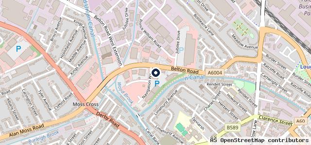 Map showing the location of Vertu Toyota Loughborough
