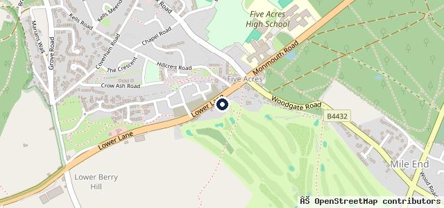 Map showing the location of Five Acres Garage