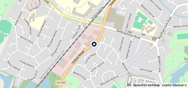 Map showing the location of Formula One Autocentres - Lincoln