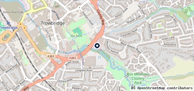Map showing the location of J & P Service Centre