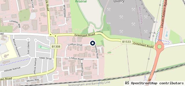 Map showing the location of Foster and Sims Motor Engineers