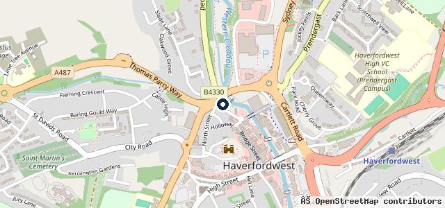 Map showing the location of Fred Rees Garages Ltd