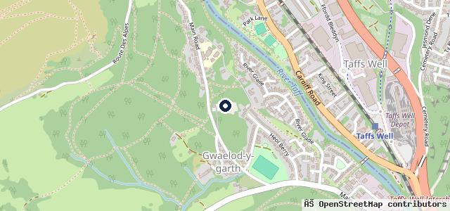 Map showing the location of Garth Tyre & Auto Services