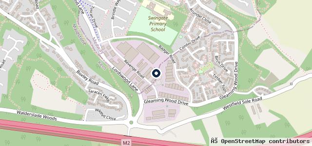 Map showing the location of Lordswood Motorist Centre LTD