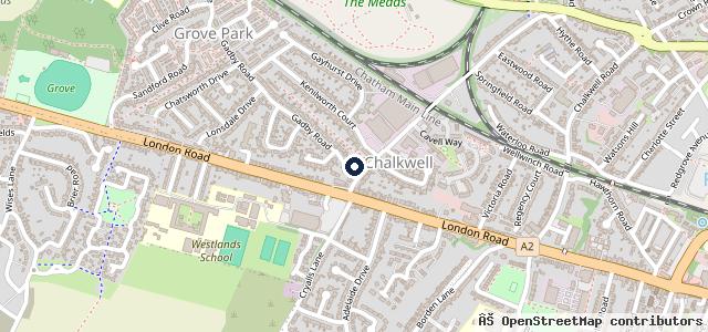 Map showing the location of Staplehurst Road Garage