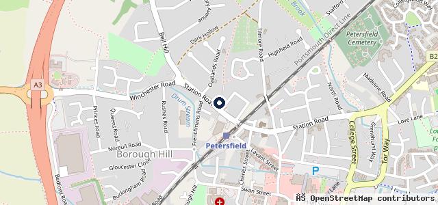 Map showing the location of White Rose Petersfield Service Centre (Volkswagen Specialists)