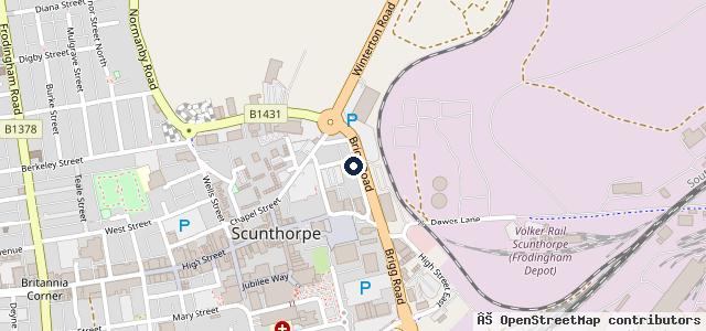 Map showing the location of Scunthorpe Mot Centre Garage