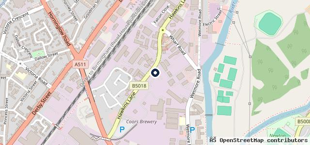 Map showing the location of NB Autos of Burton Ltd