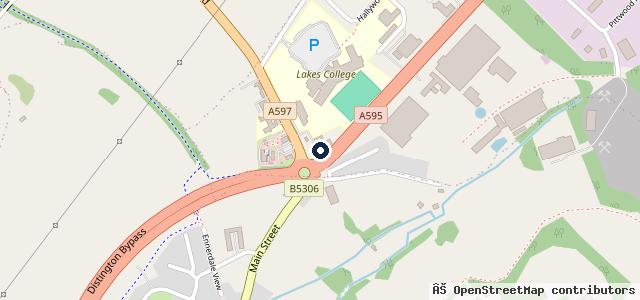 Map showing the location of Myers & Bowman Toyota