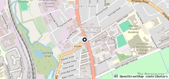 Map showing the location of Fiat Motorvogue Northampton