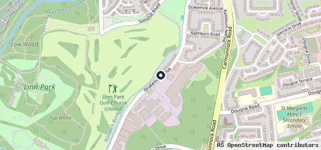 Map showing the location of Drakemire Tyres