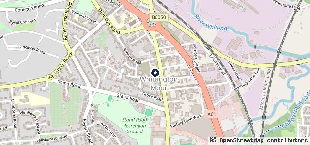 Map showing the location of ATS Euromaster Chesterfield