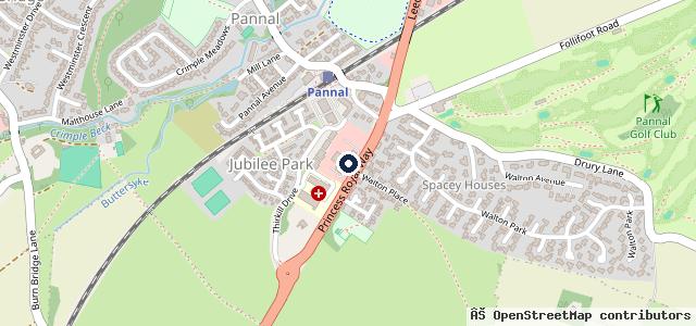 Map showing the location of Stratstone BMW Harrogate