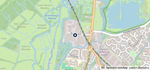 Map showing the location of Romsey M O T & Tyre Super Centre