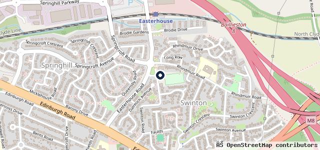 Map showing the location of Springhill MOT Station