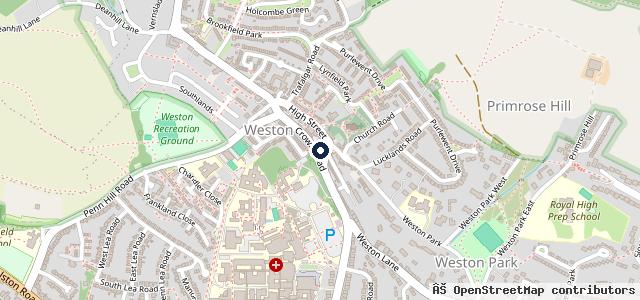 Map showing the location of Weston Garages Bath