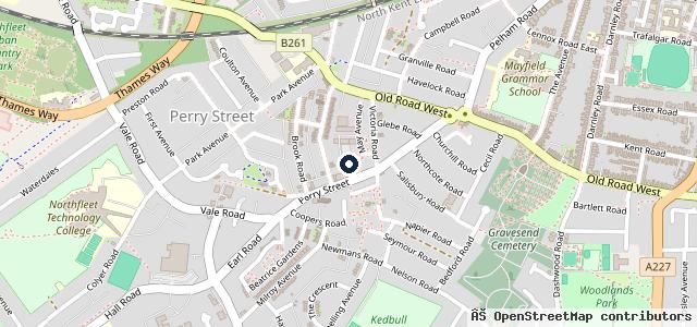 Map showing the location of SK mot testing centre