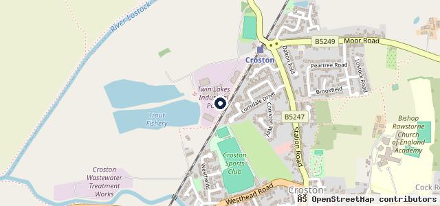 Map showing the location of Croston MOT Centre