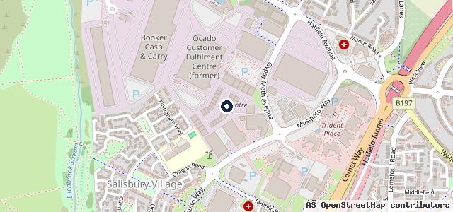 Map showing the location of Hatfield Auto Centre
