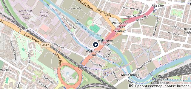 Map showing the location of Leeds Harley-Davidson