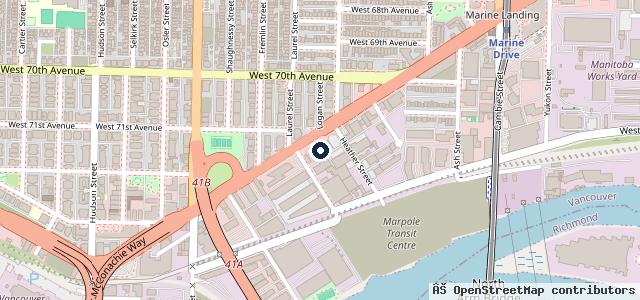 Map showing the location of Fountain Tire