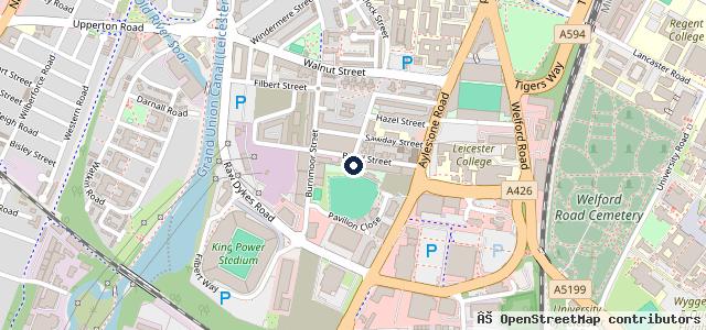 Map showing the location of New Bridge Street Car Garage