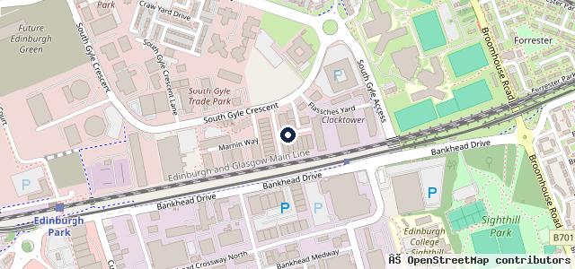 Map showing the location of Gyle Service & MOT Centre