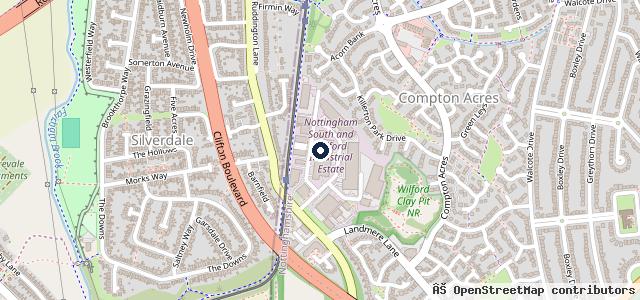 Map showing the location of David Marks Garages