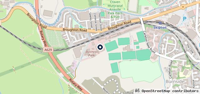 Map showing the location of Skipton Body Repair Centre