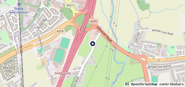 Map showing the location of Marquis Motorhomes & Caravans Exeter