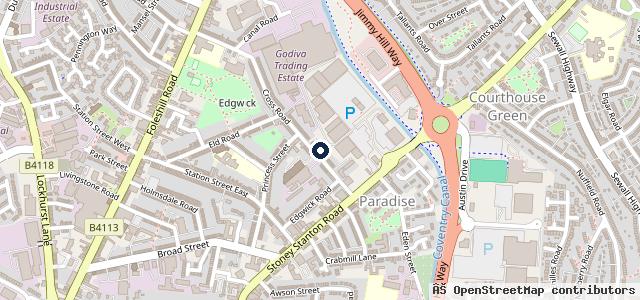 Map showing the location of B & A Auto