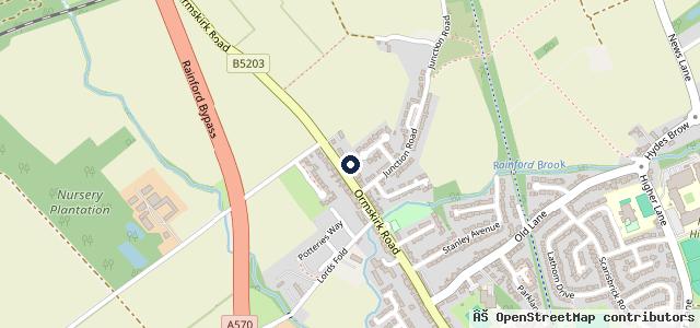 Map showing the location of R A Brewer and Sons Garage
