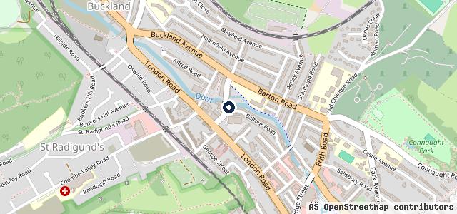Map showing the location of Cherry Tree Garage