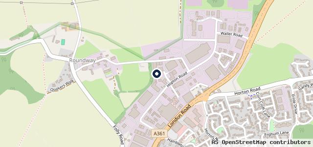 Map showing the location of Hopton Park MOT Station