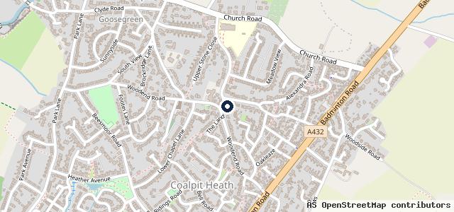 Map showing the location of Frampton Garage (Frampton Cotterell Branch)