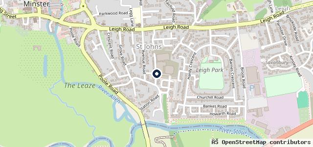Map showing the location of Wimborne Motors Sales Ltd