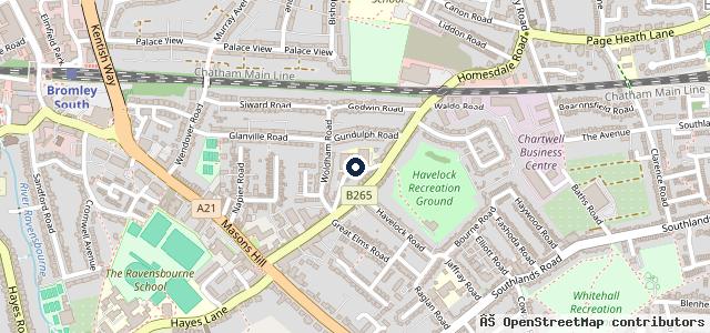 Map showing the location of Homesdale Motor Traders MOT Test Centre