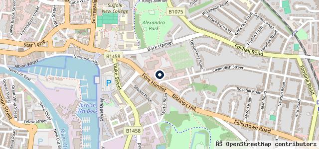 Map showing the location of Ipswich Clutch Centre