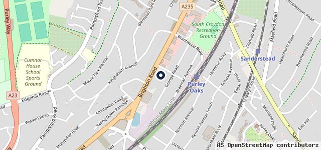 Map showing the location of Kwik Fit Plus - South Croydon